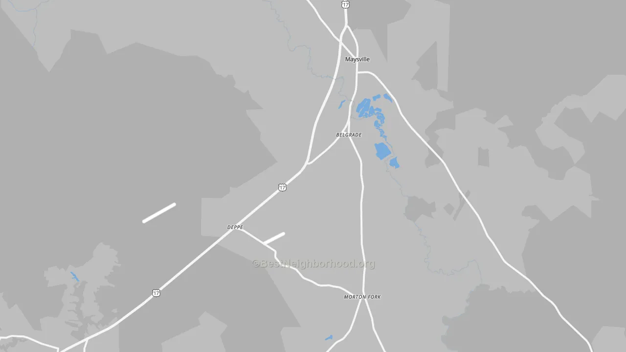 Transit Grade map of Maysville, NC