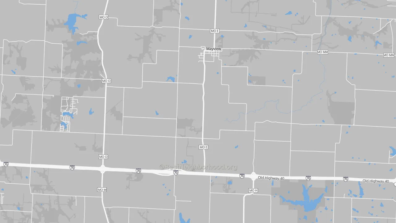 Transit Grade map of Mayview, MO