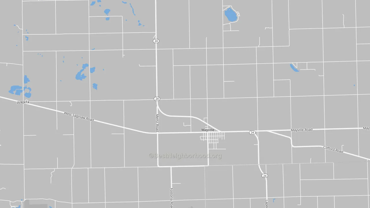 Transit Grade map of Mayville, MI