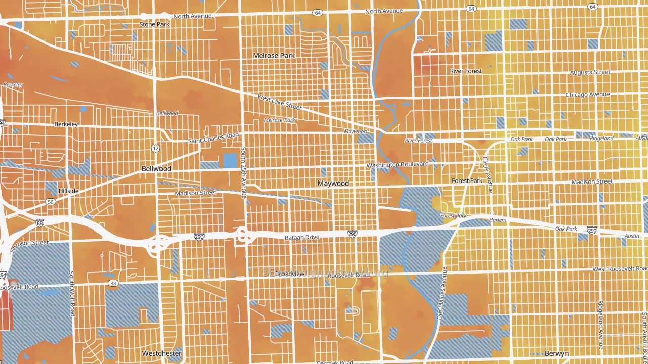 Transit Grade map of Maywood, IL