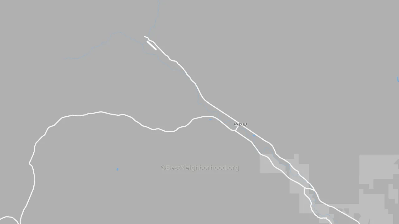 Transit Grade map of Mazama, WA