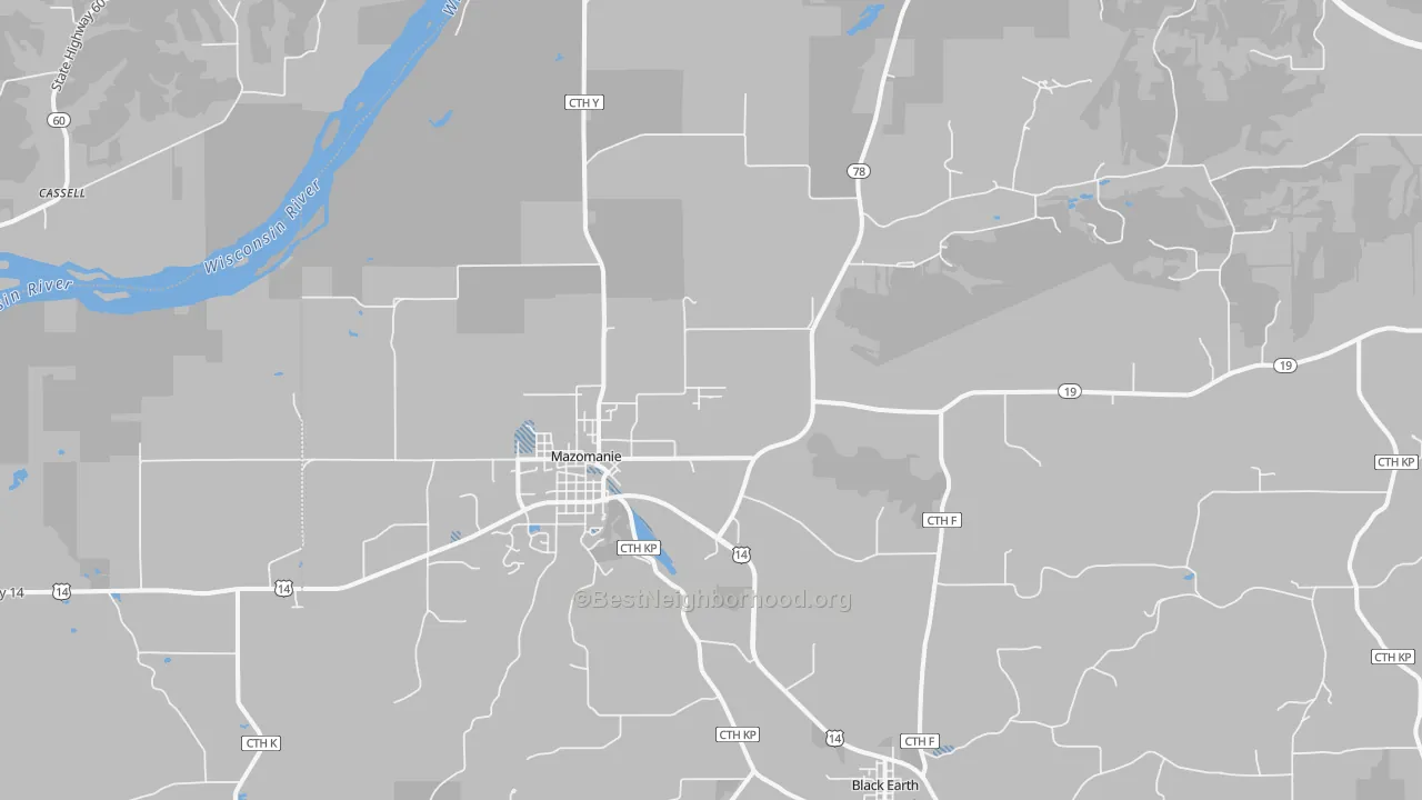 Transit Grade map of Mazomanie, WI
