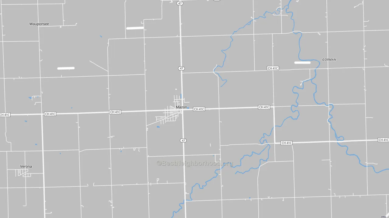 Transit Grade map of Mazon, IL