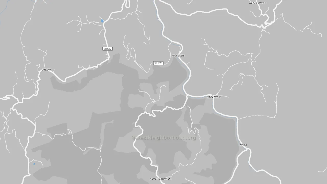 Transit Grade map of Mc Clure, VA