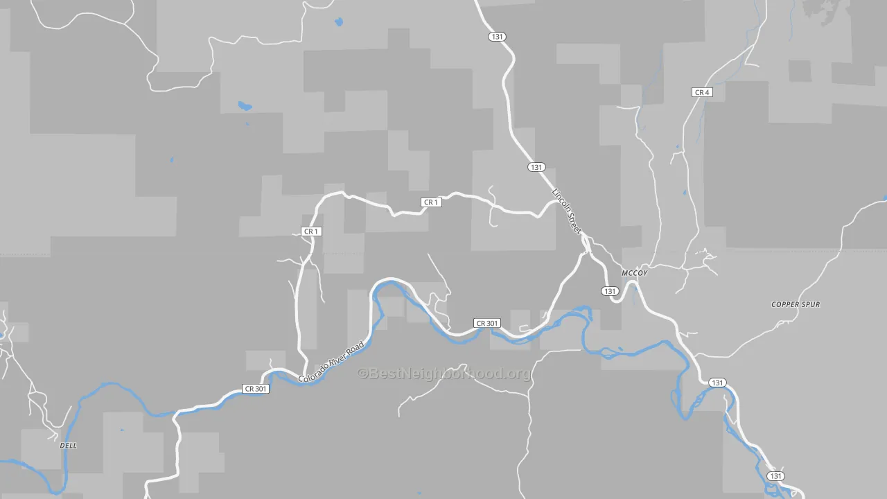 Transit Grade map of Mc Coy, CO