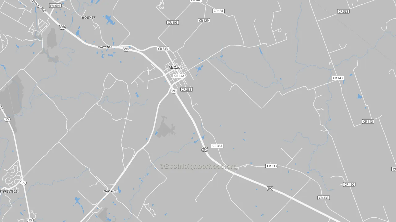 Transit Grade map of Mc Dade, TX