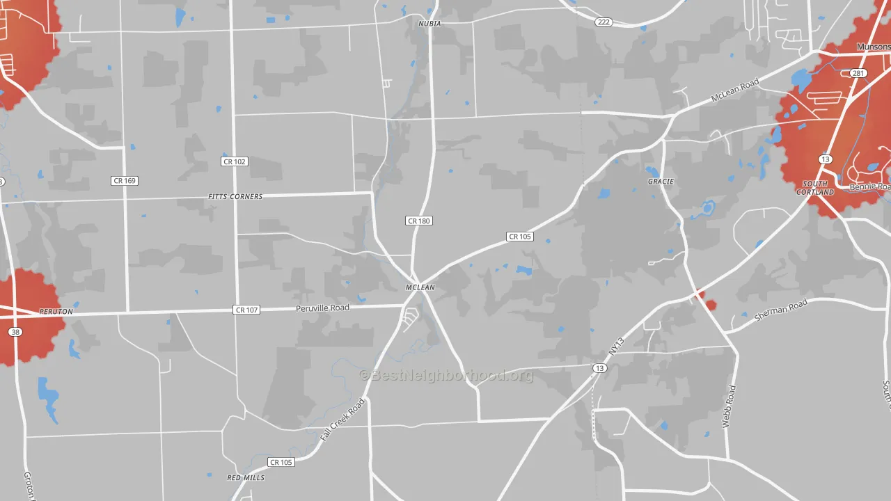 Transit Grade map of Mc Lean, NY