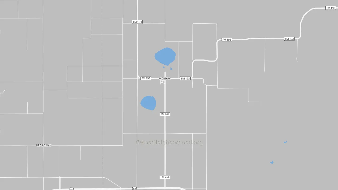 Transit Grade map of Mcadoo, TX
