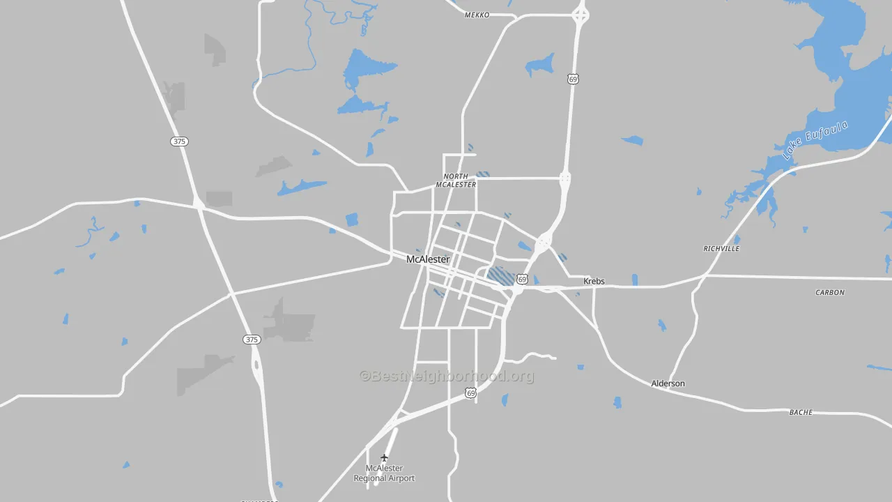 Transit Grade map of McAlester, OK