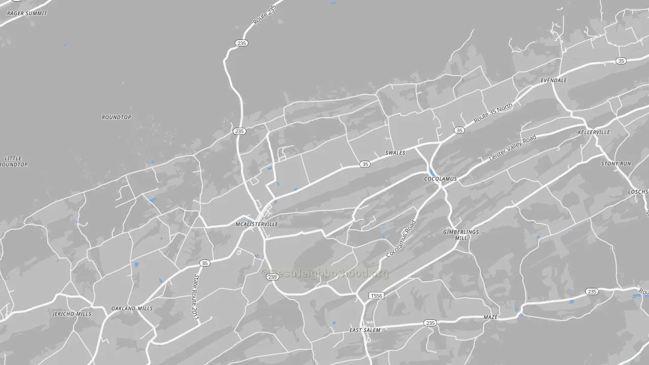 Transit Grade map of McAlisterville, PA