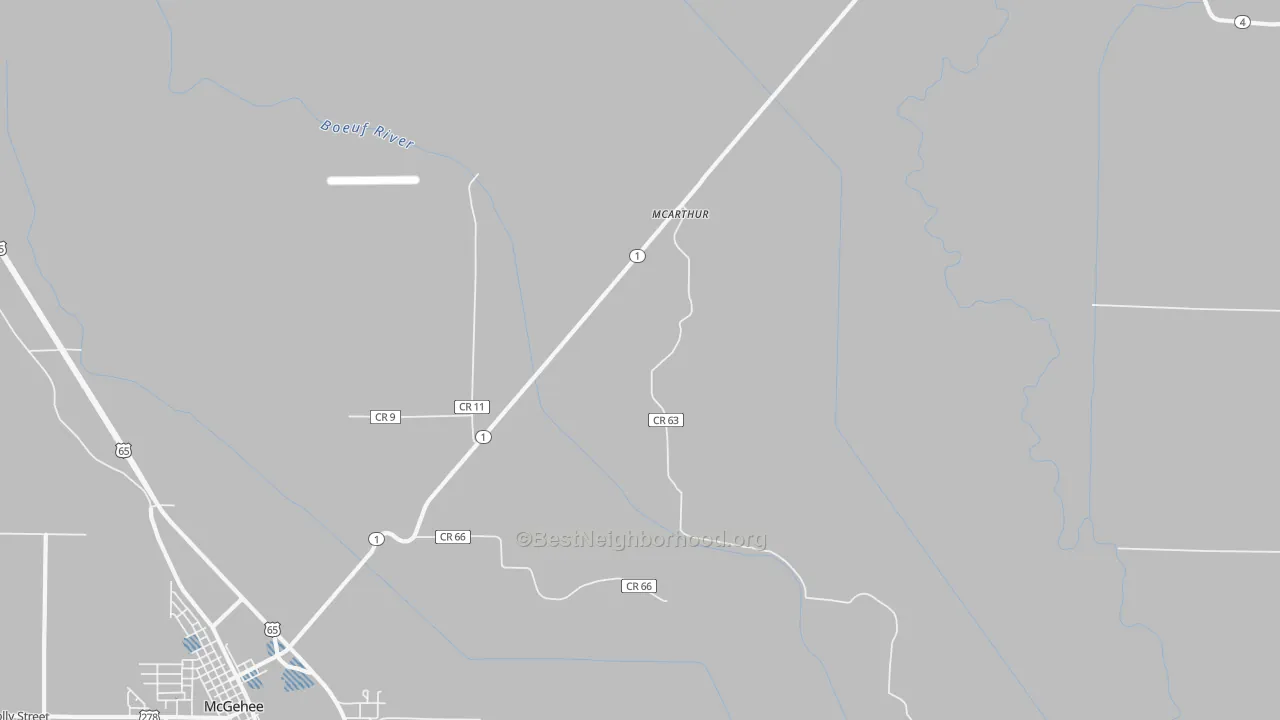 Transit Grade map of McArthur, AR