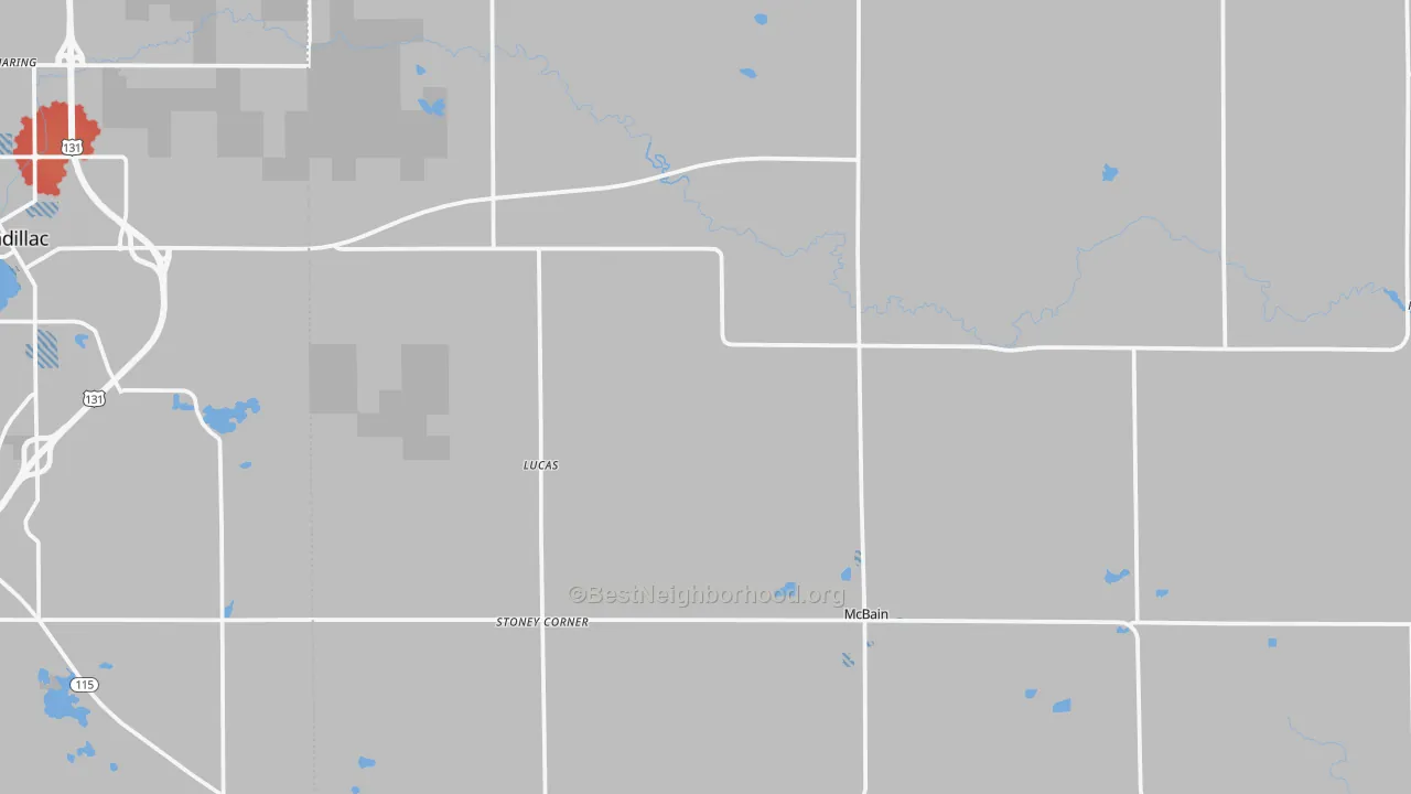 Transit Grade map of McBain, MI