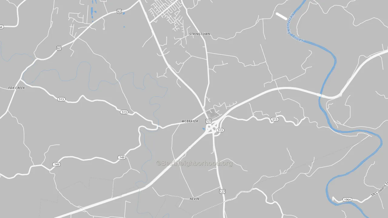 Transit Grade map of McBrayer, KY
