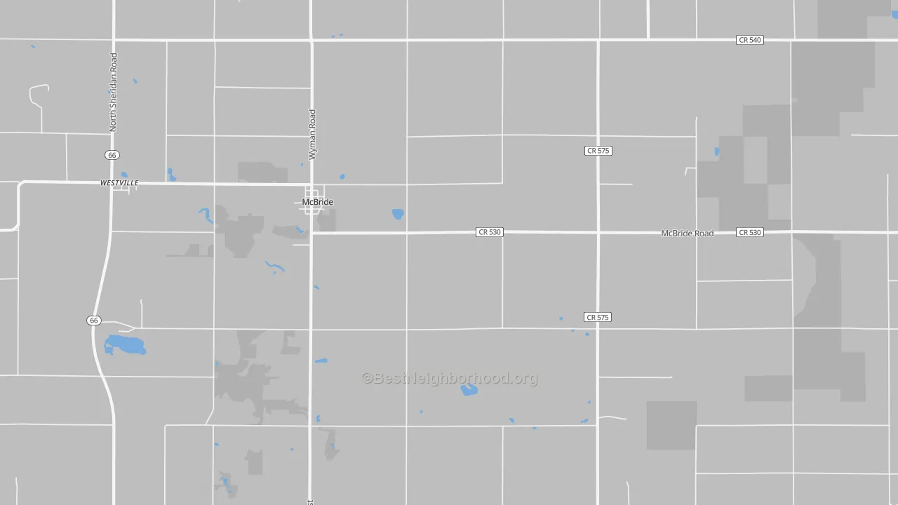Transit Grade map of Mcbrides, MI
