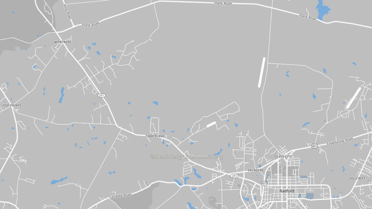 Transit Grade map of Mccain, NC