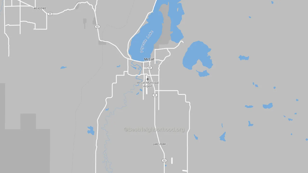 Transit Grade map of McCall, ID