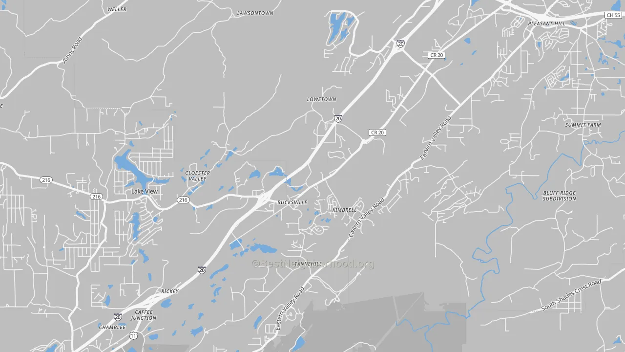 Transit Grade map of Mccalla, AL