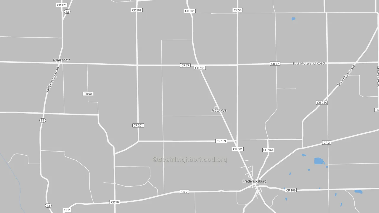 Transit Grade map of McCance, OH