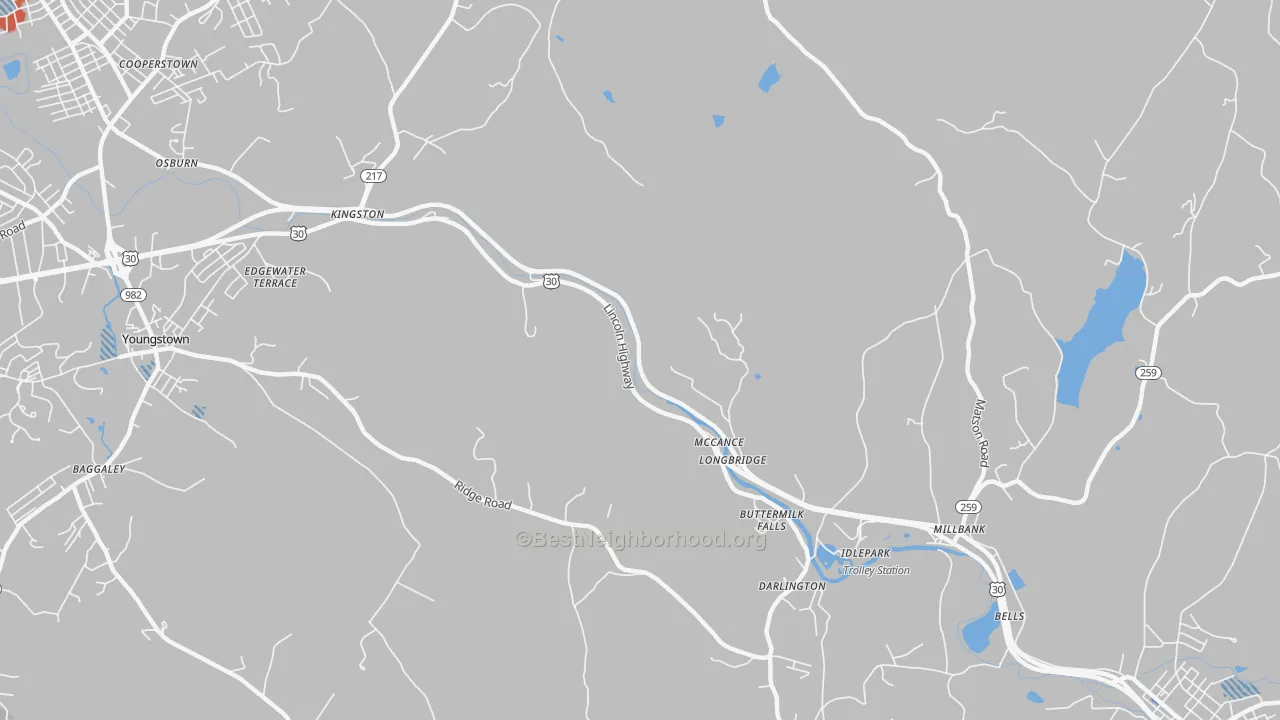 Transit Grade map of McCance, PA