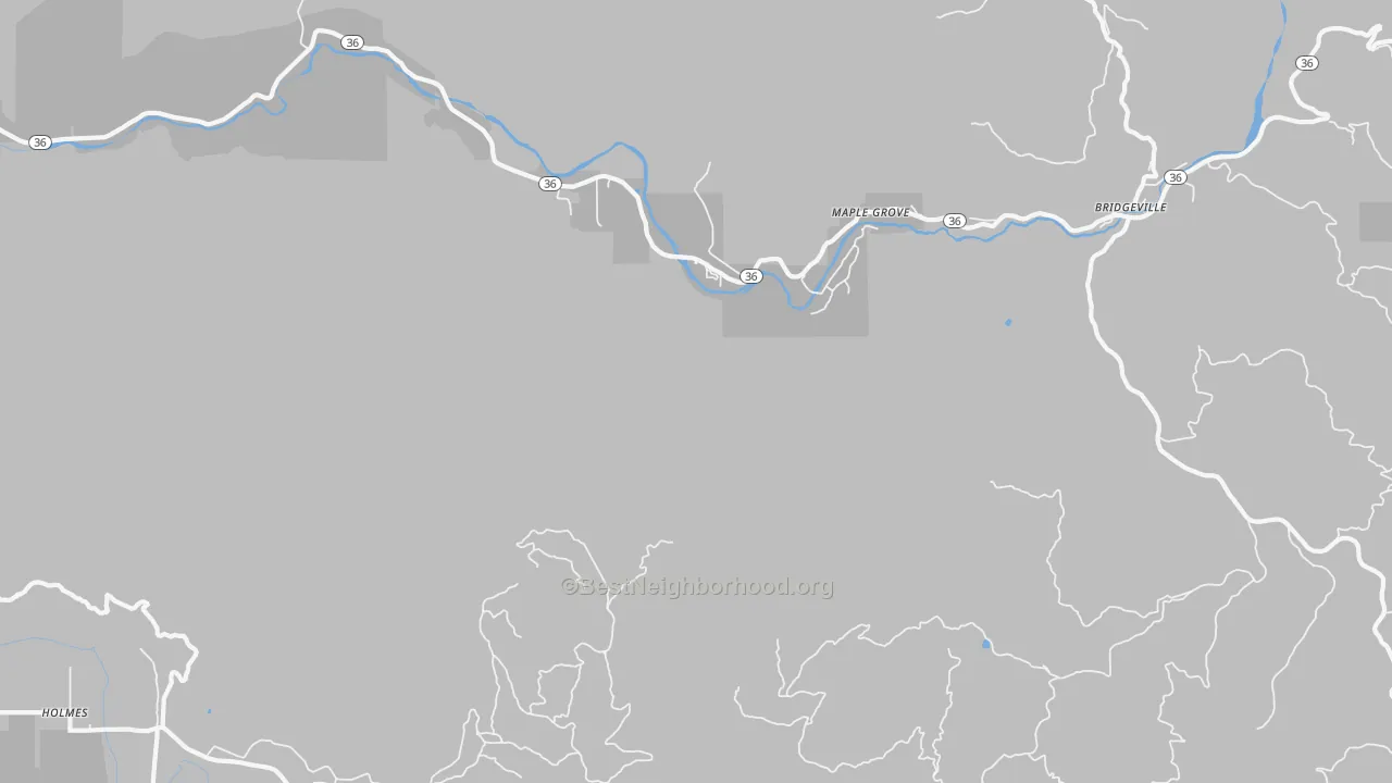 Transit Grade map of McCann, CA