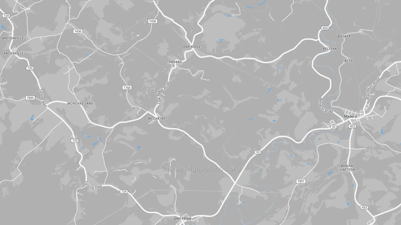 Transit Grade map of McCartney, PA