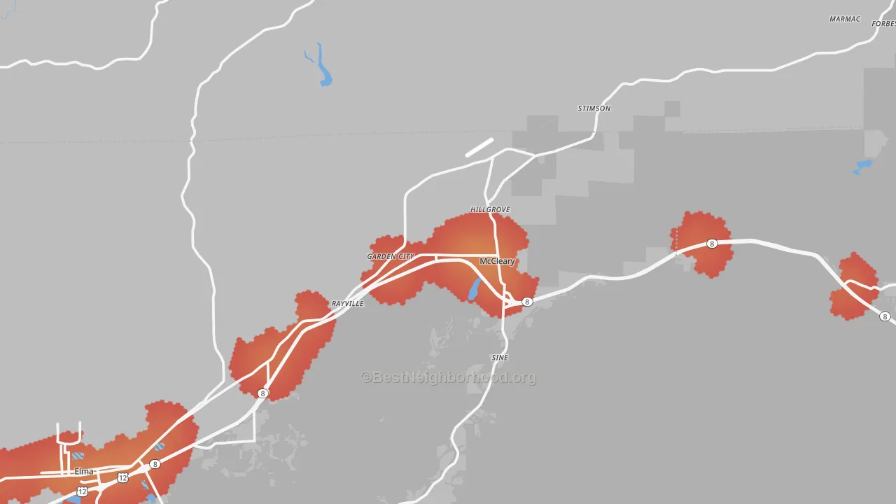 Transit Grade map of Mccleary, WA