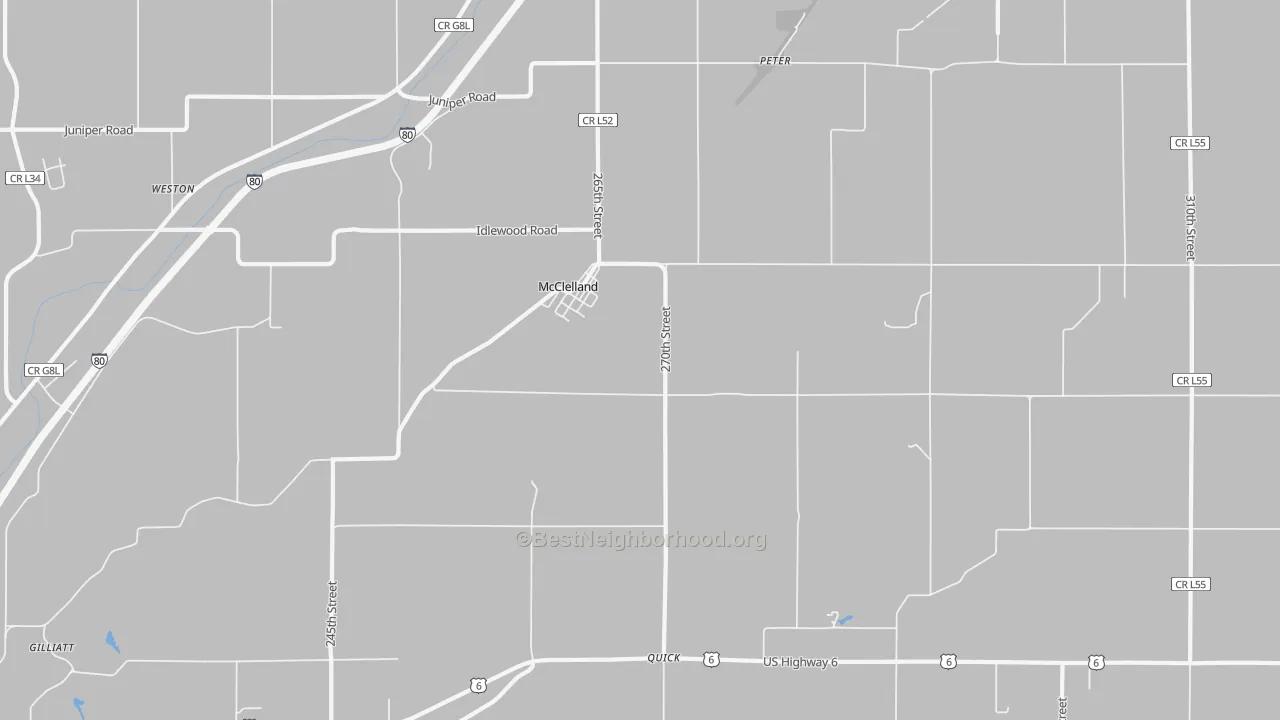 Transit Grade map of McClelland, IA