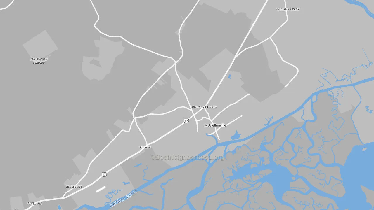 Transit Grade map of McClellanville, SC