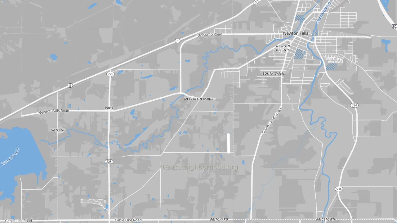 Transit Grade map of McClintocksburg, OH