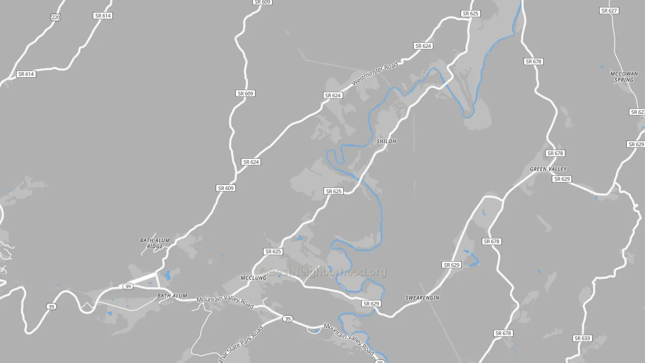 Transit Grade map of McClung, VA