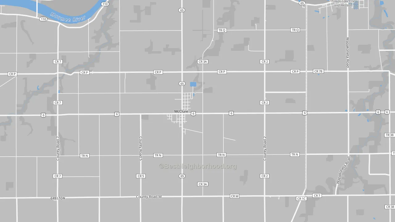 Transit Grade map of McClure, OH