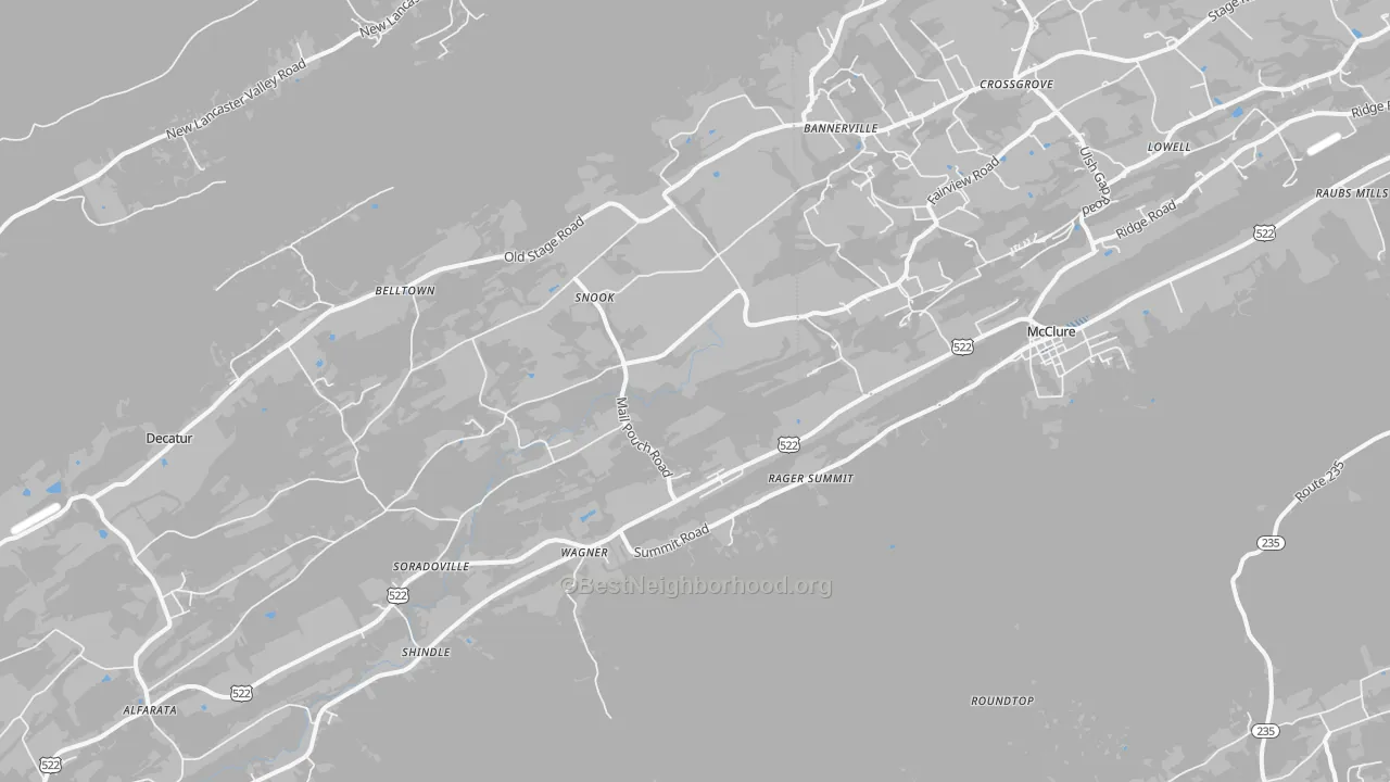 Transit Grade map of McClure, PA