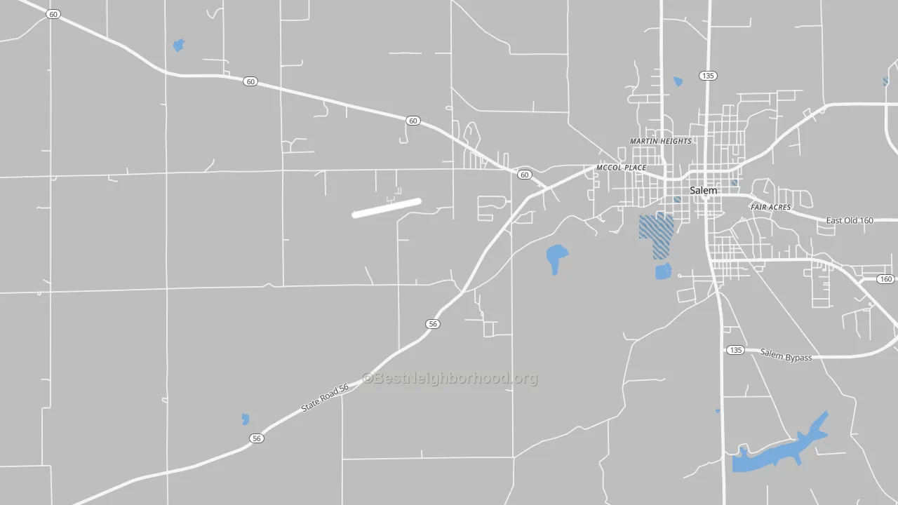 Transit Grade map of McCol Place, IN