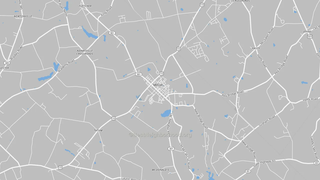 Transit Grade map of McColl, SC