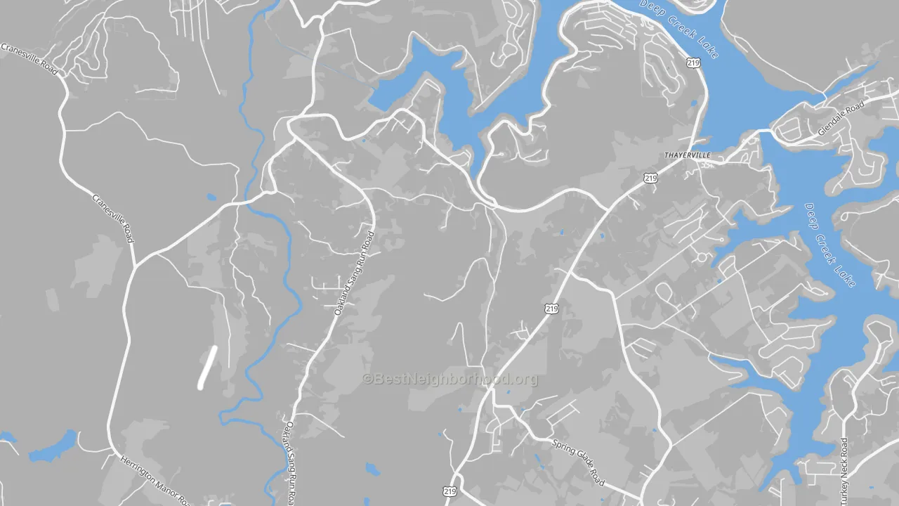 Transit Grade map of McComas Beach, MD