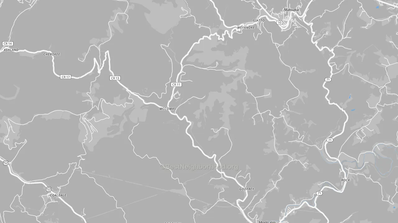 Transit Grade map of McComas, WV