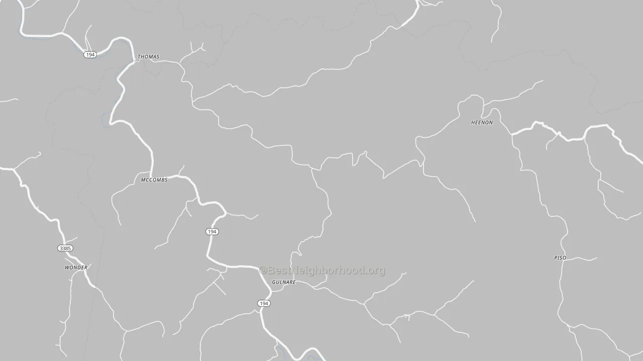 Transit Grade map of McCombs, KY