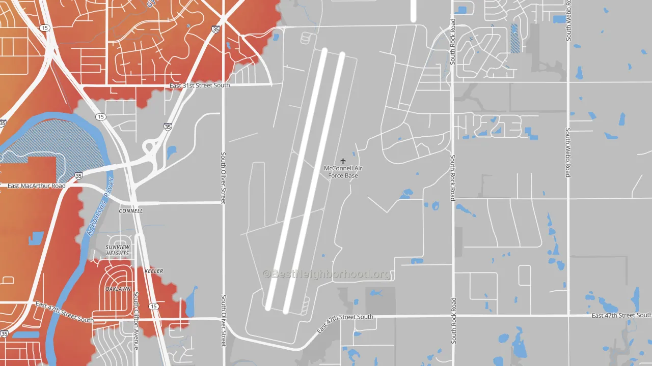 Transit Grade map of McConnell AFB, KS