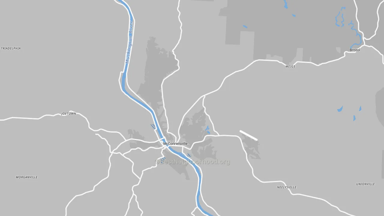 Transit Grade map of McConnelsville, OH