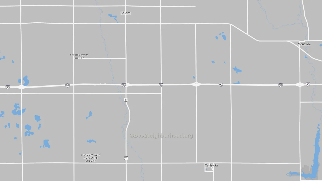 Transit Grade map of McCook County, SD