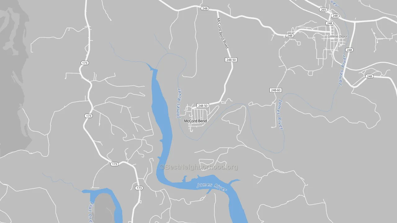 Transit Grade map of McCord Bend, MO