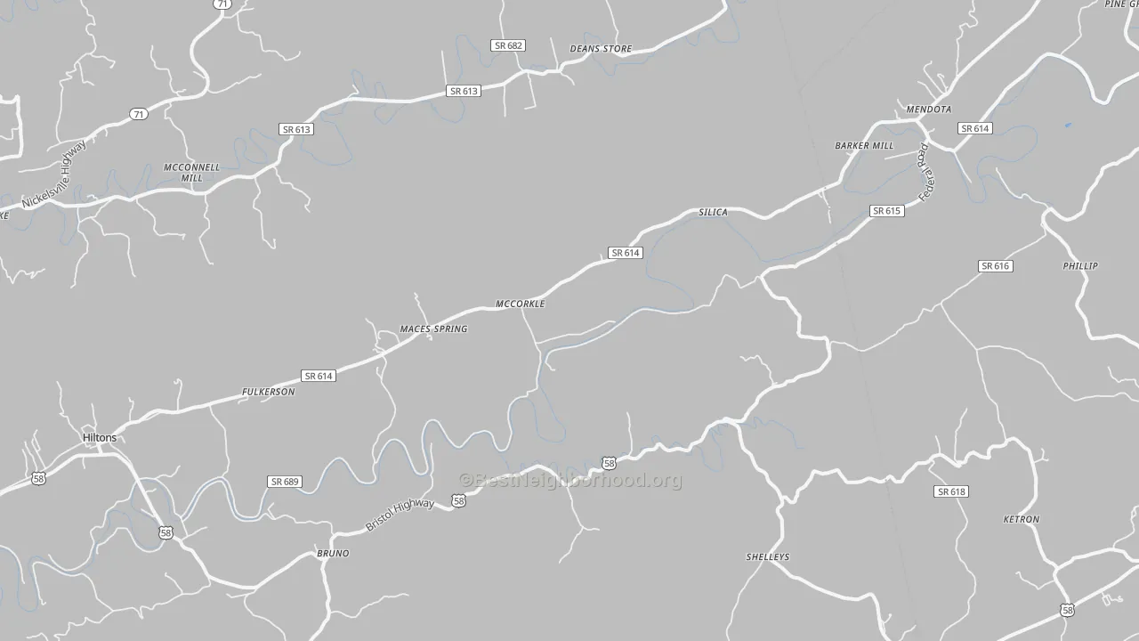 Transit Grade map of McCorkle, VA