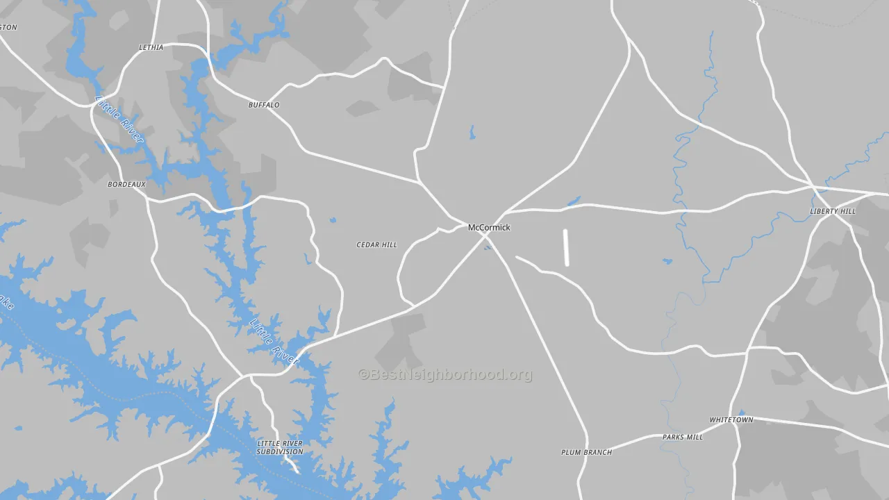 Transit Grade map of McCormick, SC