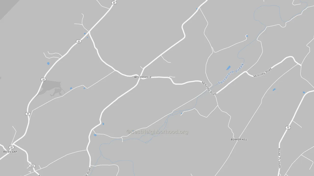 Transit Grade map of McCoysville, PA