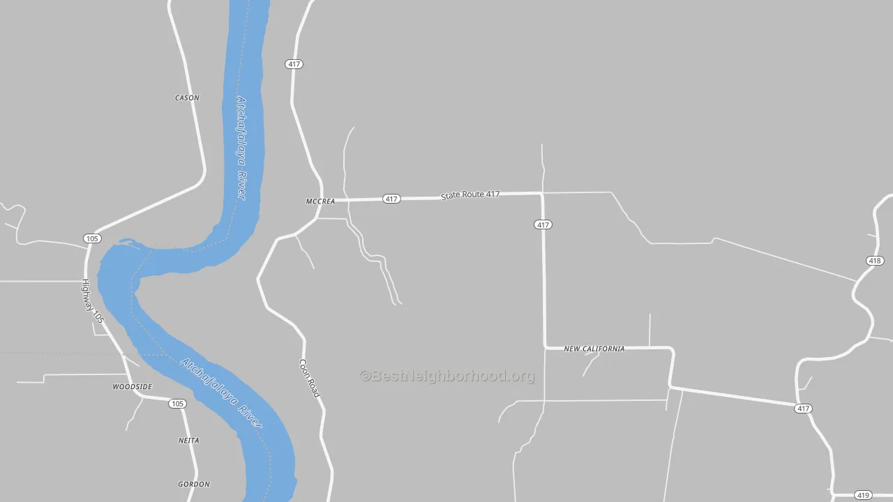 Transit Grade map of McCrea, LA