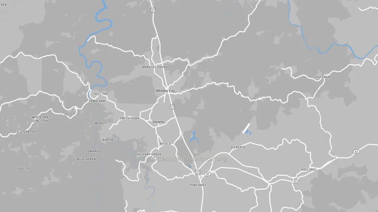 Transit Grade map of McCreary County, KY