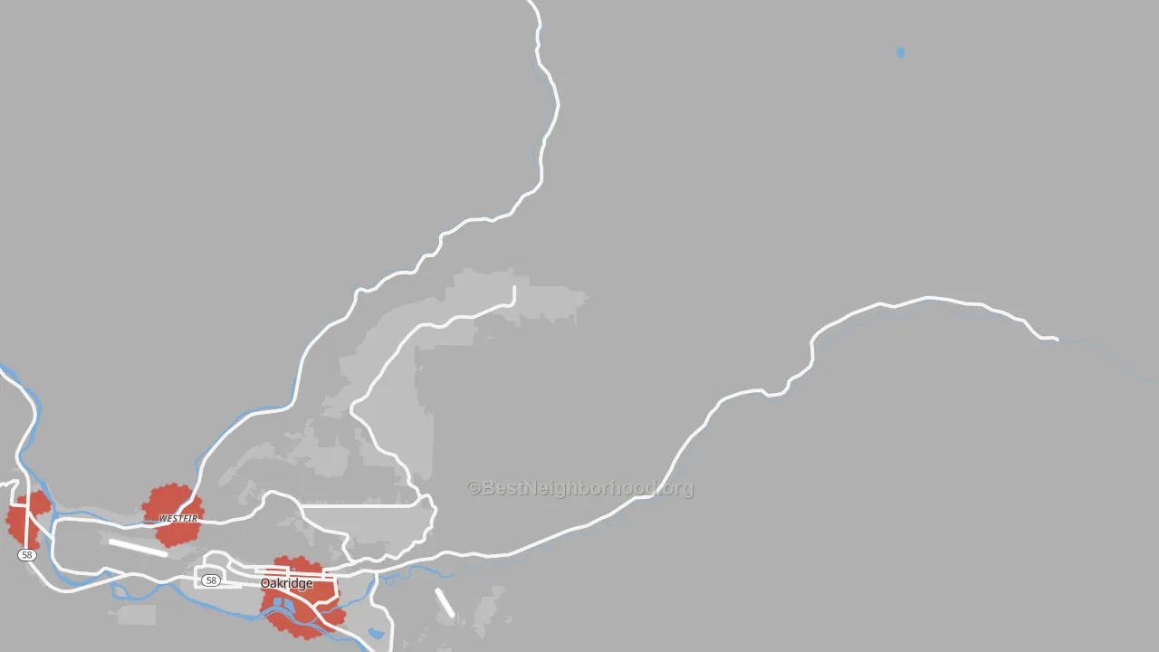 Transit Grade map of McCredie Springs, OR