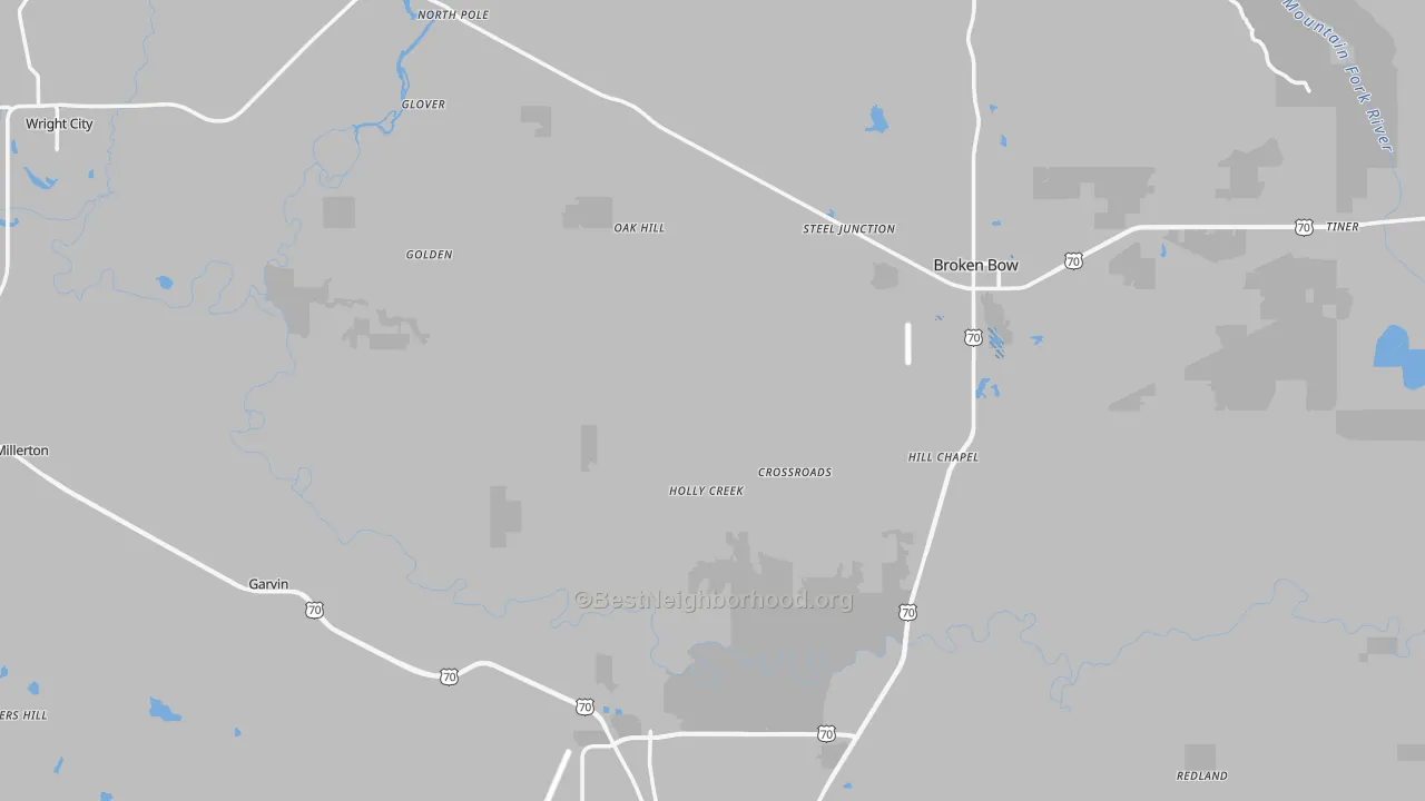 Transit Grade map of McCurtain County, OK
