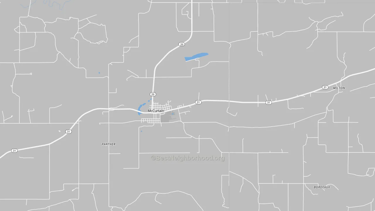 Transit Grade map of Mccurtain, OK
