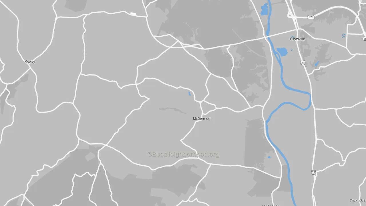 Transit Grade map of McDermott, OH